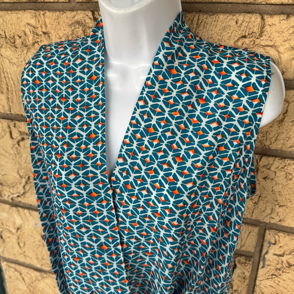 Pleione Sleeveless Faux Wrap Blouse Loose fit Size XS - Picture 7 of 13